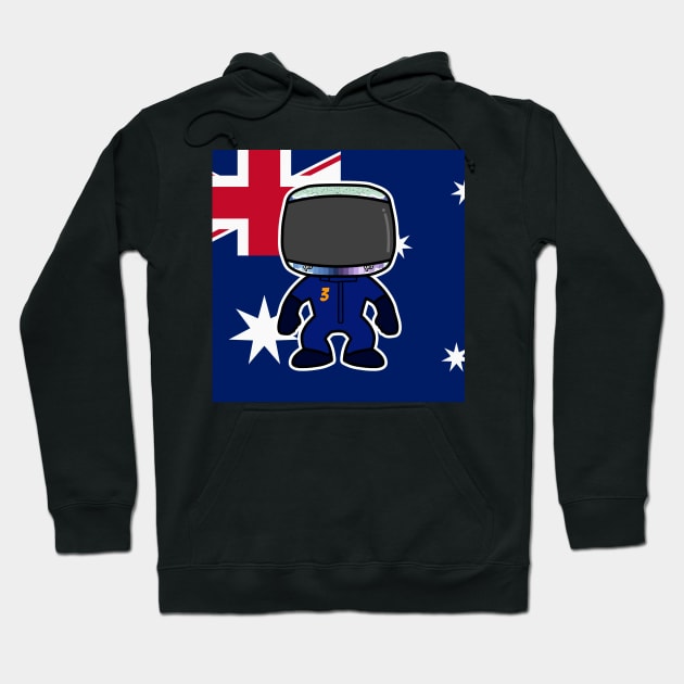 Daniel Ricciardo Custom Bobblehead - Flag Edition 2021 Season Hoodie by GreazyL